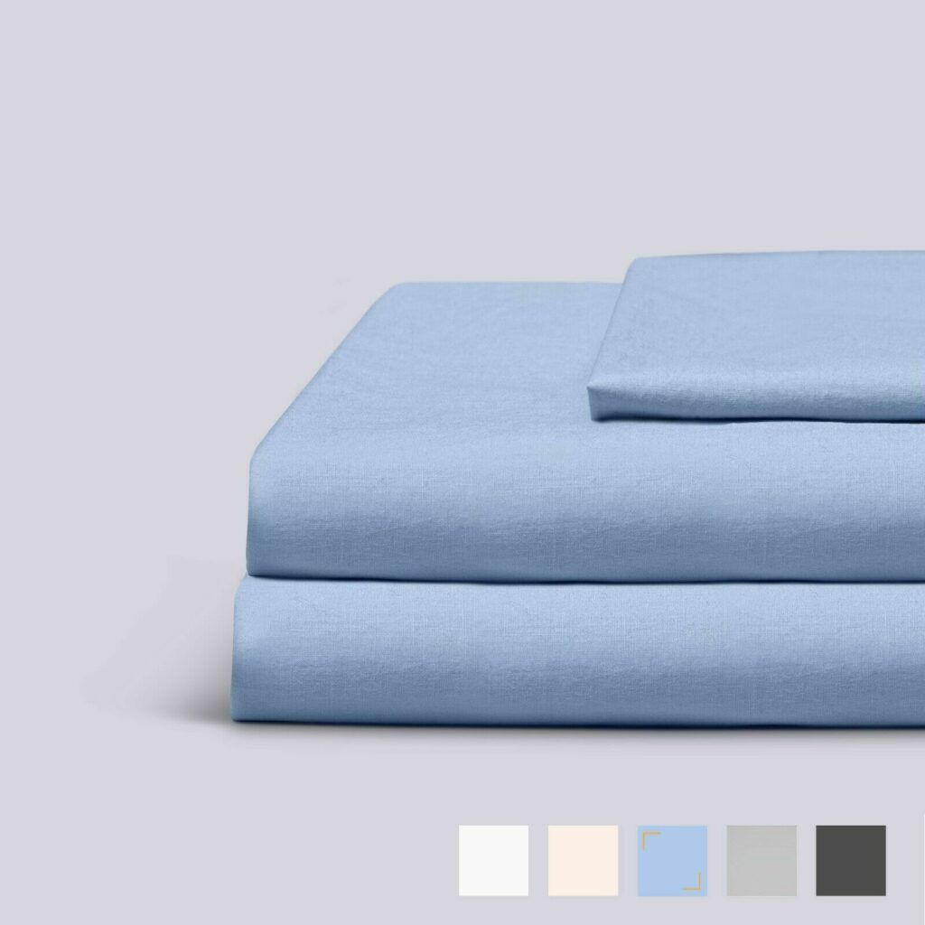 Everspread 100% Cotton Percale Bed Sheet Set