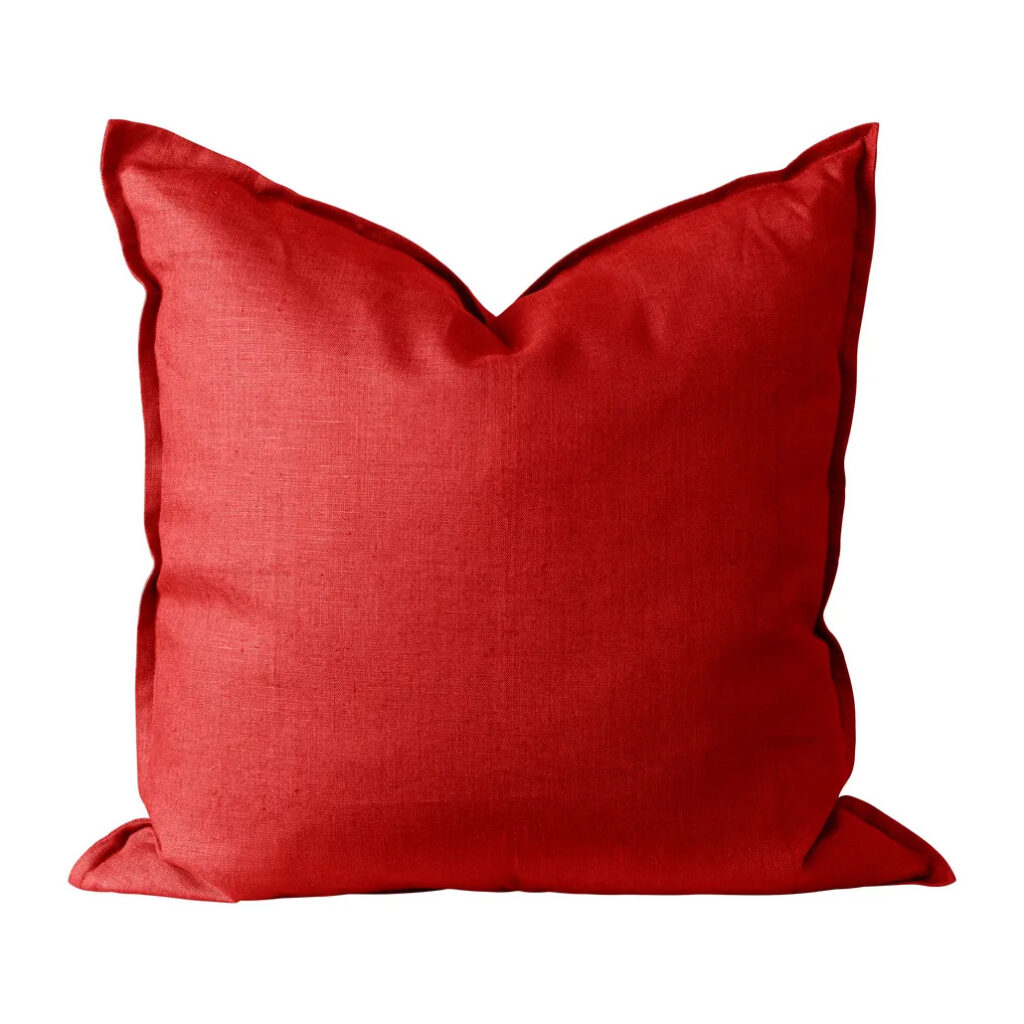 Calm Pillow Case Linen-red