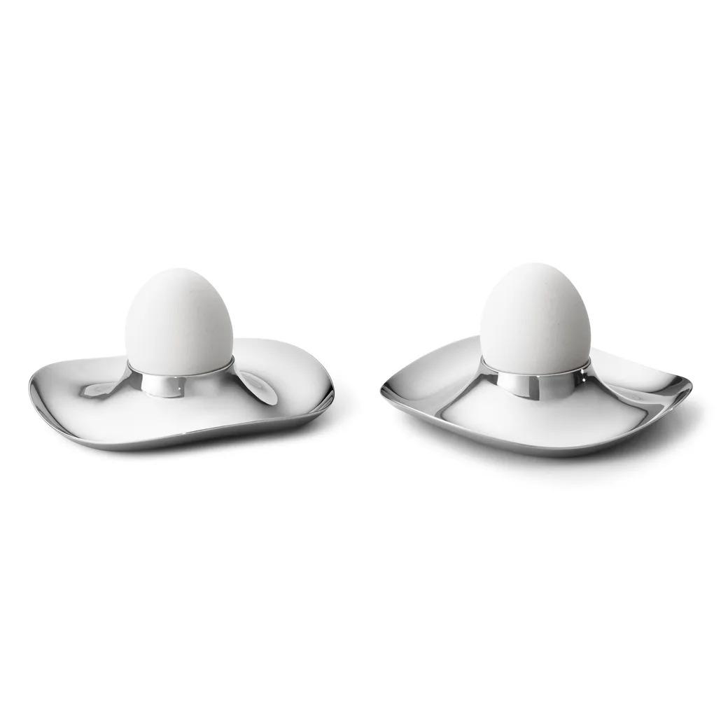 Georg Jensen Cobra Egg Cup 2 Pack Silver