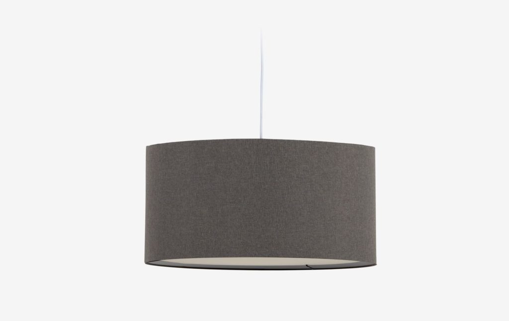 Nazli small linen ceiling light shade with grey finish | dining room lighting 