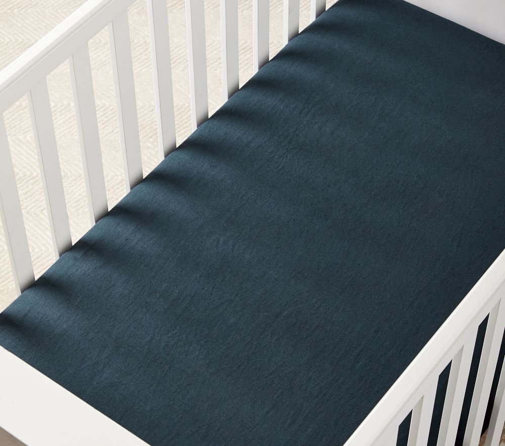 100% Belgian Flax Linen Crib Sheet