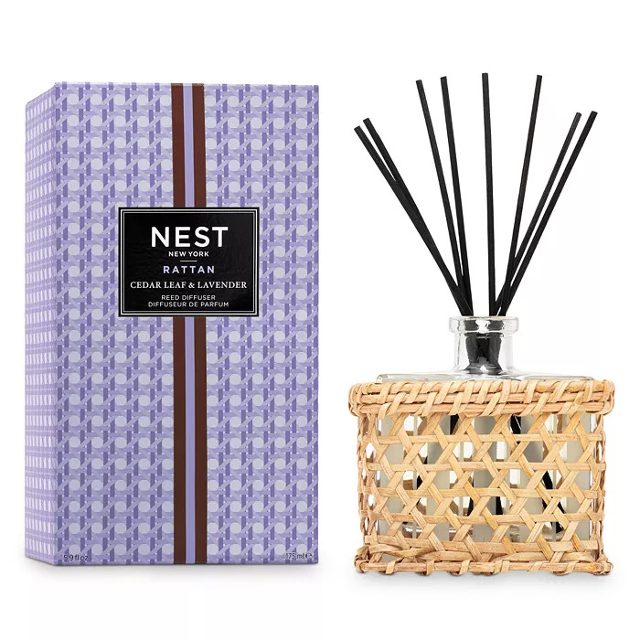 Bloomingdales Candle—Nest Rattan Cedar Leaf & Lavender Reed Diffuser