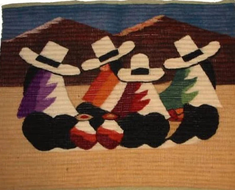 Throw Blankets—Peruvian Hand Woven Wool Wall Tapstry