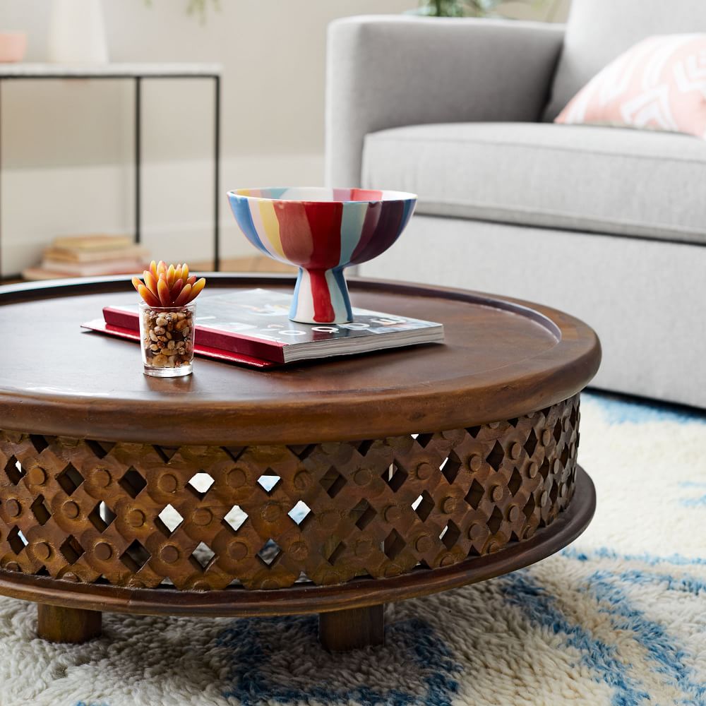Arabic Design—carved wood coffee table