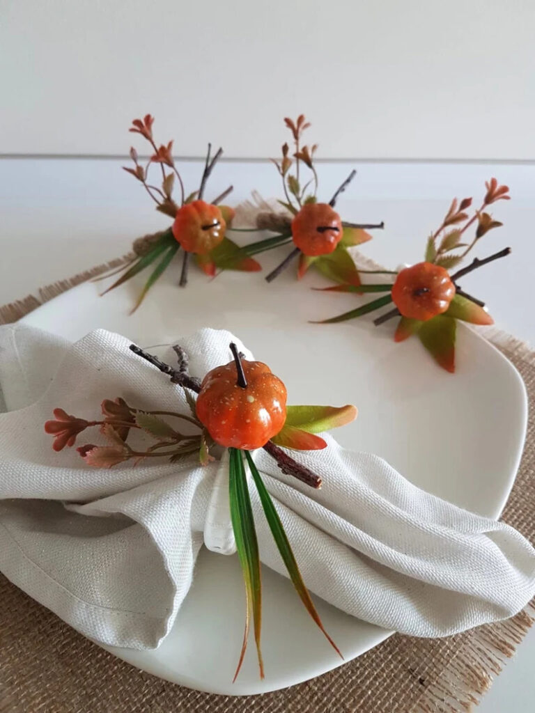 Pumpkin napkin rings 