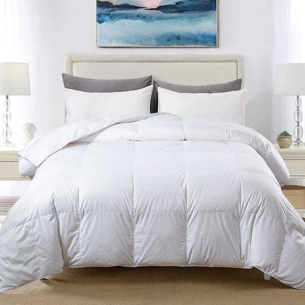 COSYBAY 100% Cotton Quilted Down Comforter