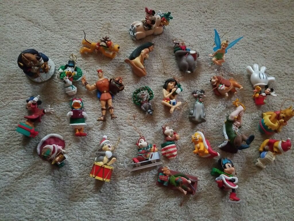 1987 Vintage Grolier & Hallmark Disney Christmas Ornaments Lot of 25