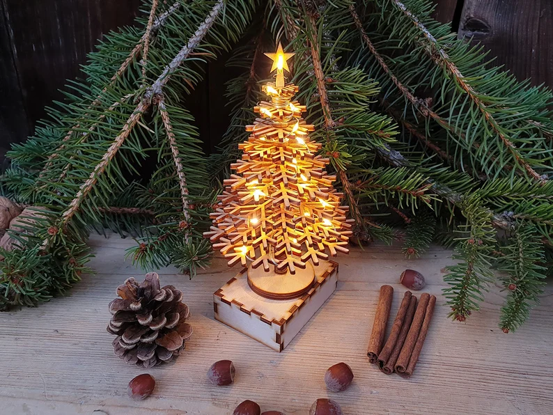 DIY 3D Christmas Tree with LED lights