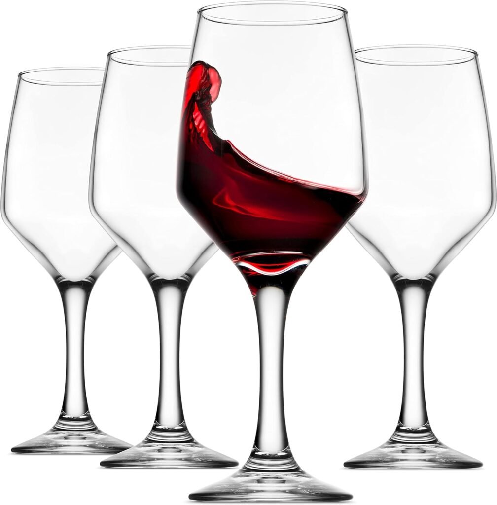 Italian Made Red Wine Glasses Set of 4