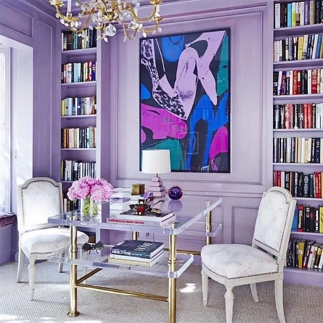 color interior design trends 2023—Digital Lavender