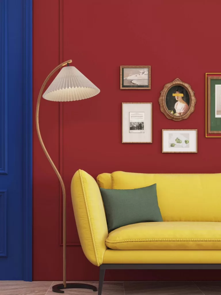 color interior design trends 2023—luscious red