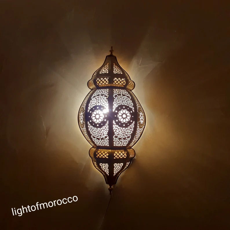 fireplace sconces—Moroccan Hand-made wall light