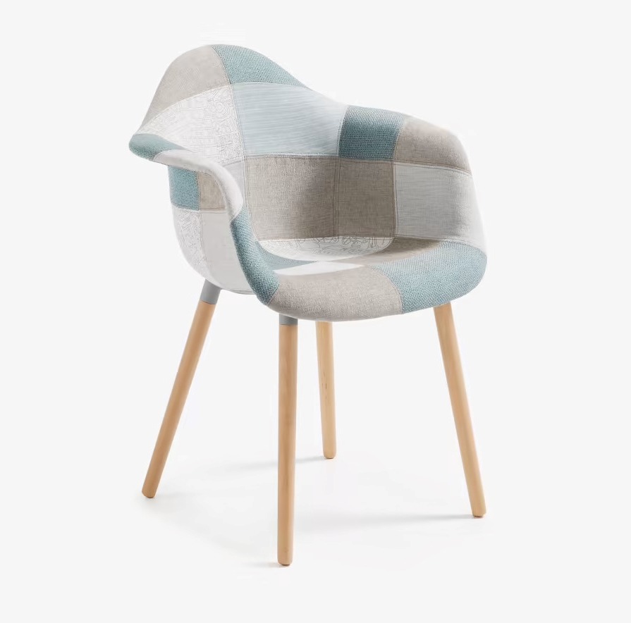 Kevya Blue Patchwork Dining Chair