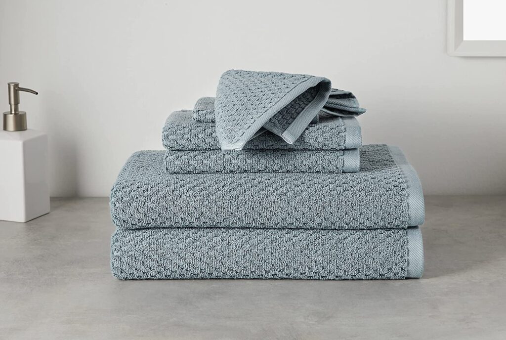 Amazon Basics Odor Resistant Textured Bath Towel Set