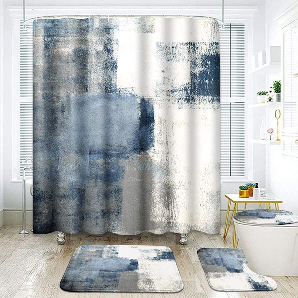 ArtSocket 4 Pcs Shower Curtain Set