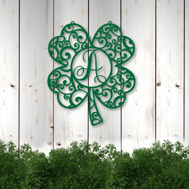 Monogram Shamrock Sign