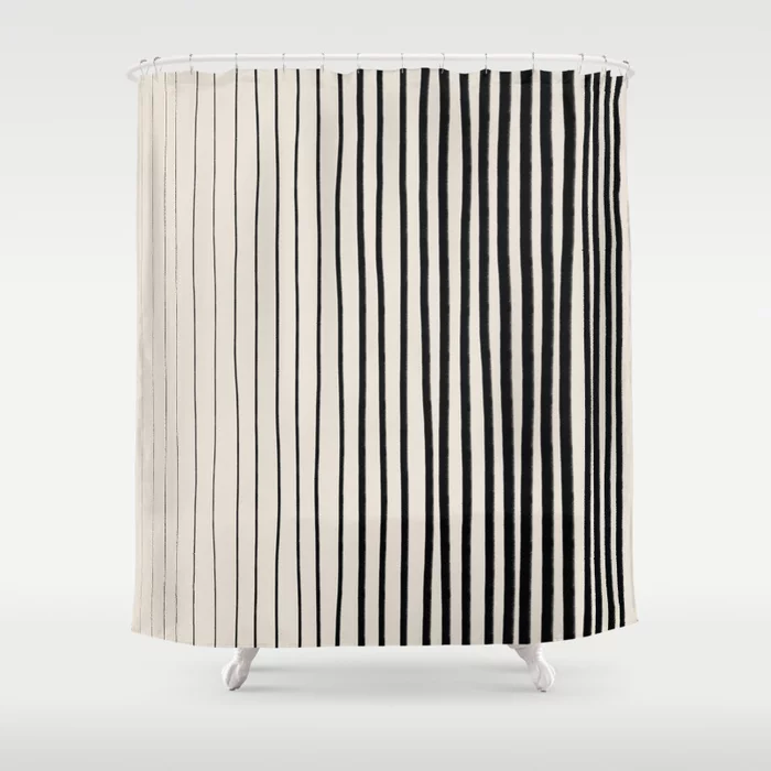 Vertical Line Shower Curtain