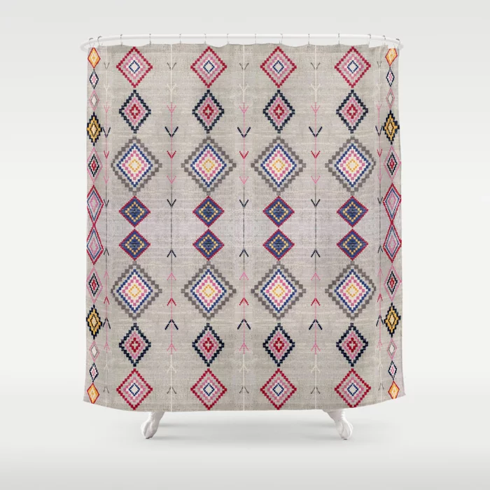 Oriental Boho traditional Moroccan Style Shower Curtain