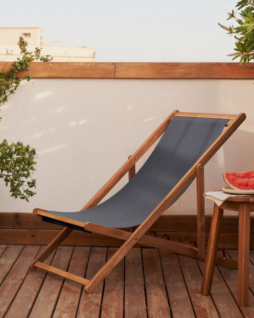 Adredna Folding Outdoor Deck Chair 