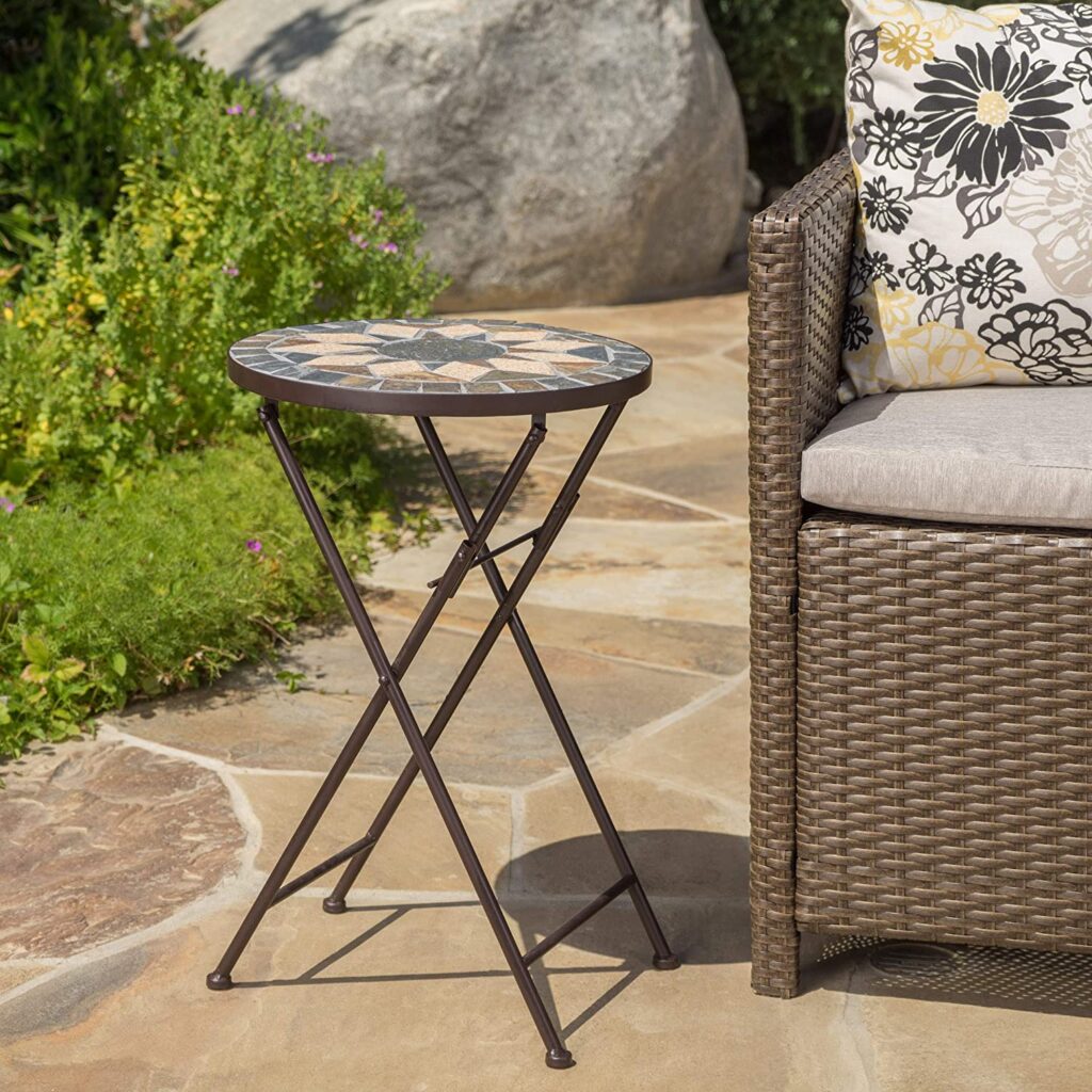 Foldable Outdoor Stone Side Table