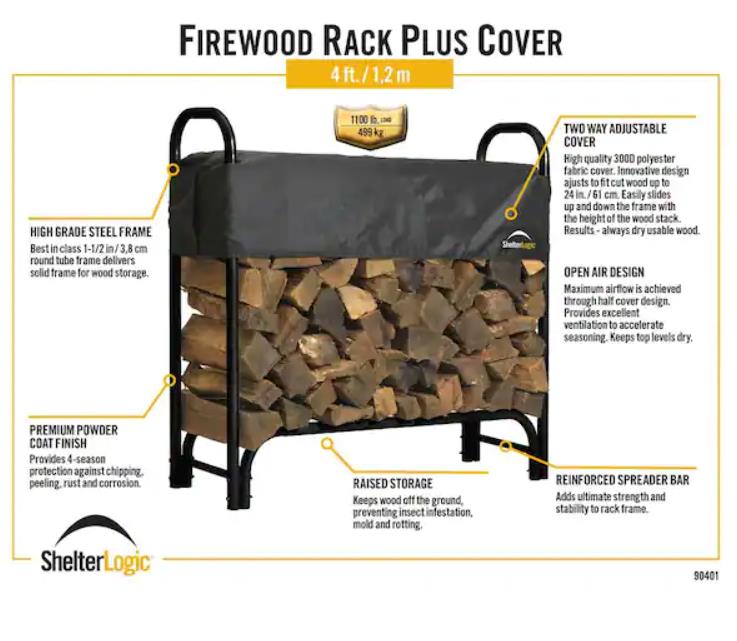 Firewood Rack Plus Cover