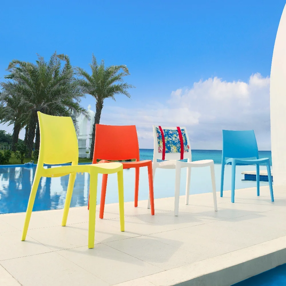 Sensilla Resin All-Weather Stackable Dining Chair