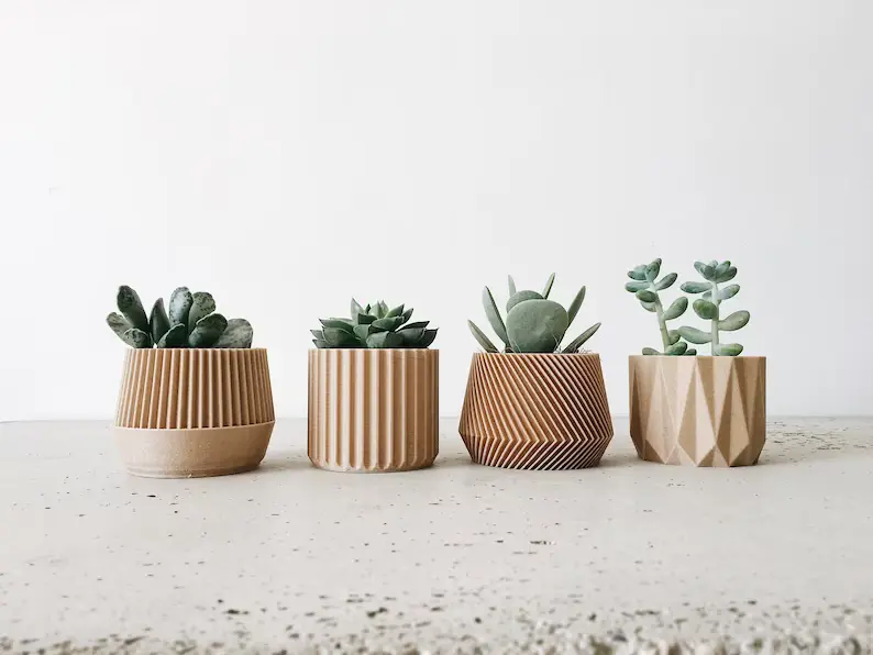 Set of 4 Small Indoor Planters