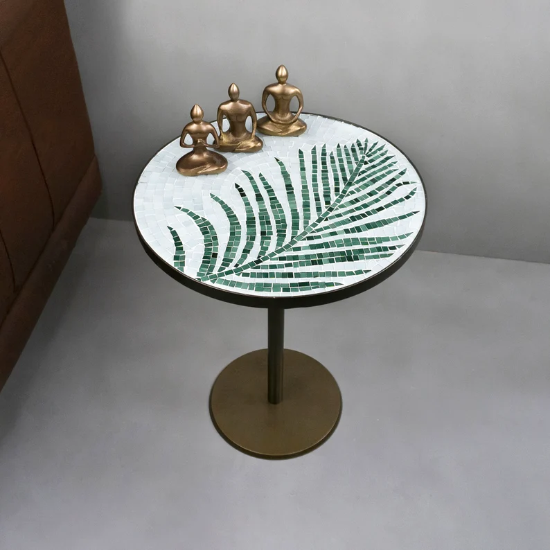 Mosaic Art Ideas—Glass Mosaic Side Table
