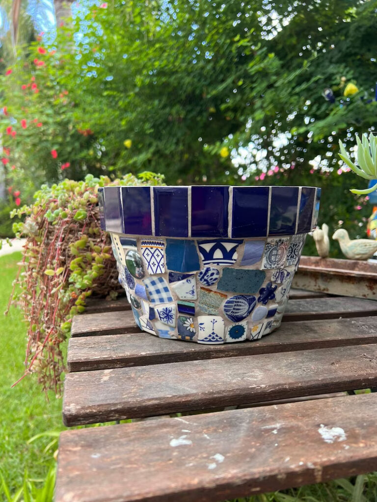 Mosaic Art Ideas—Mosaic Flower Pot