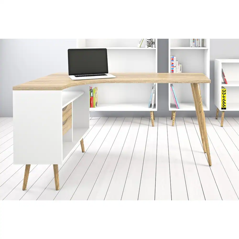 Mid-century Modern L-Shape Desk