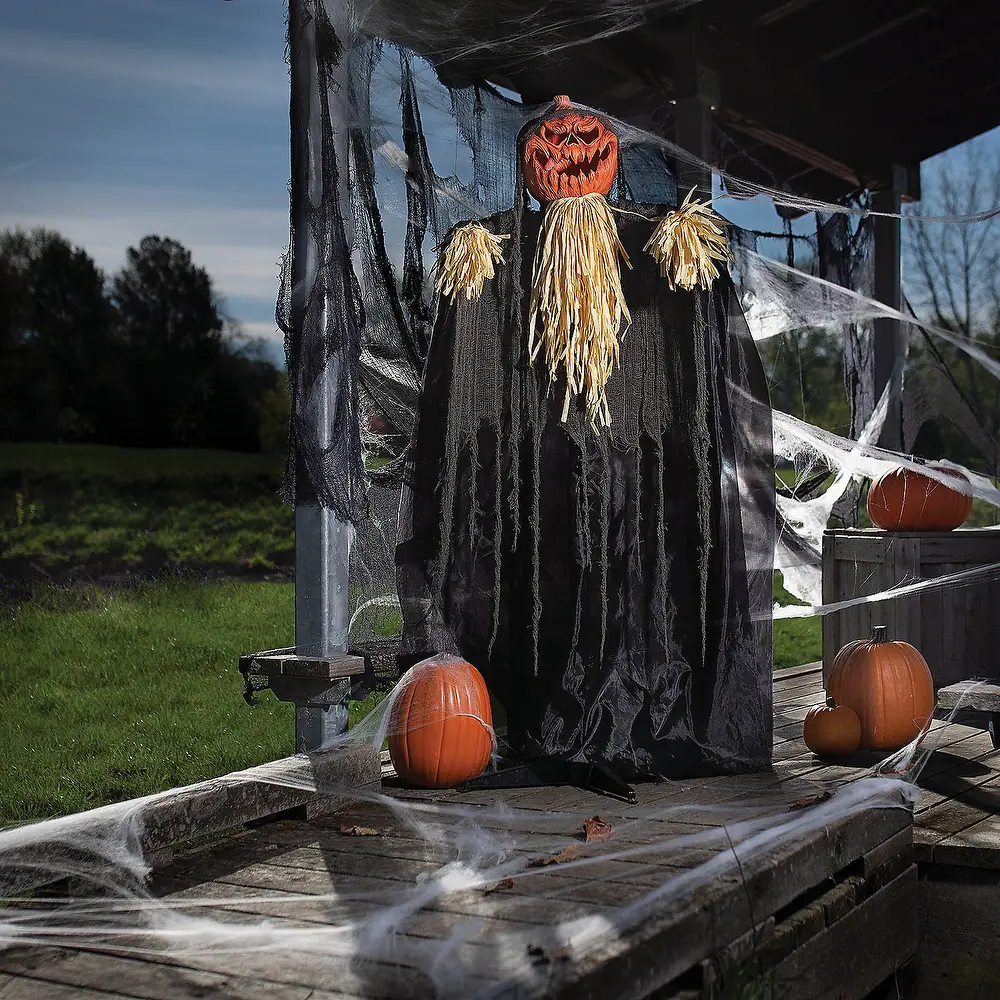 Standing Shaking Pumpkin Reaper Halloween Decoration