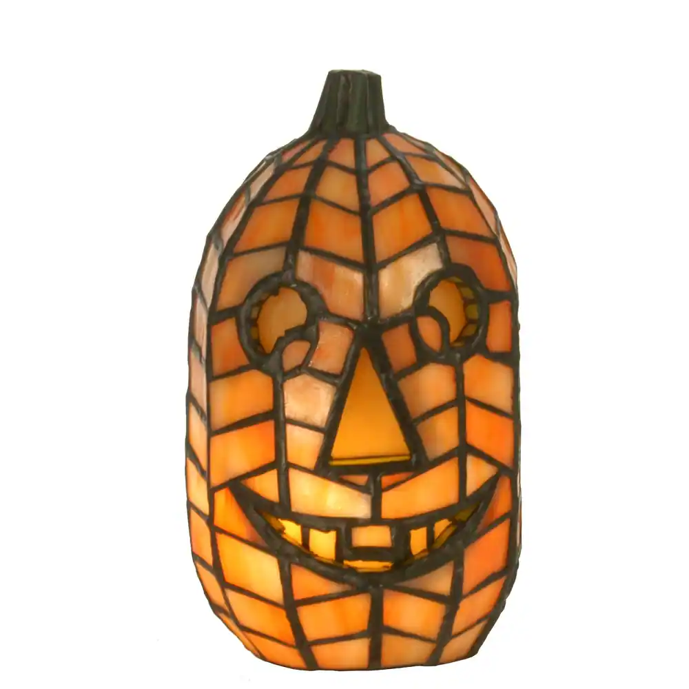 Tiffany Halloween Jack O'Lantern Accent Lamp