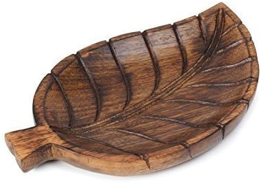 Wooden Leaf Serving Tray Platter