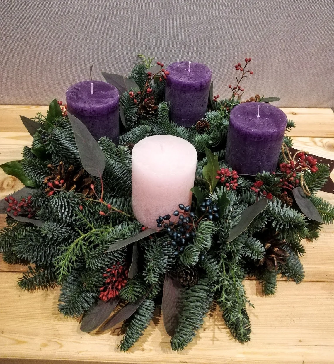 Advent Christmas Candle Centerpiece