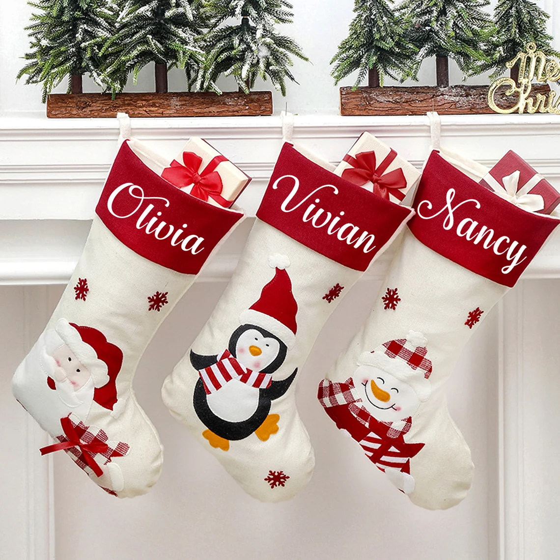 Personalized Christmas Candy Pouch Stocking