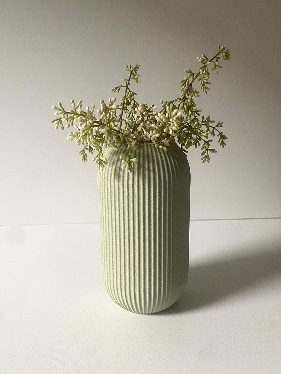 Sage Green Tall Bowl Vase