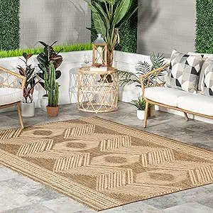 Small Department Patio Ideas —Tribal Outdoor Area Rug