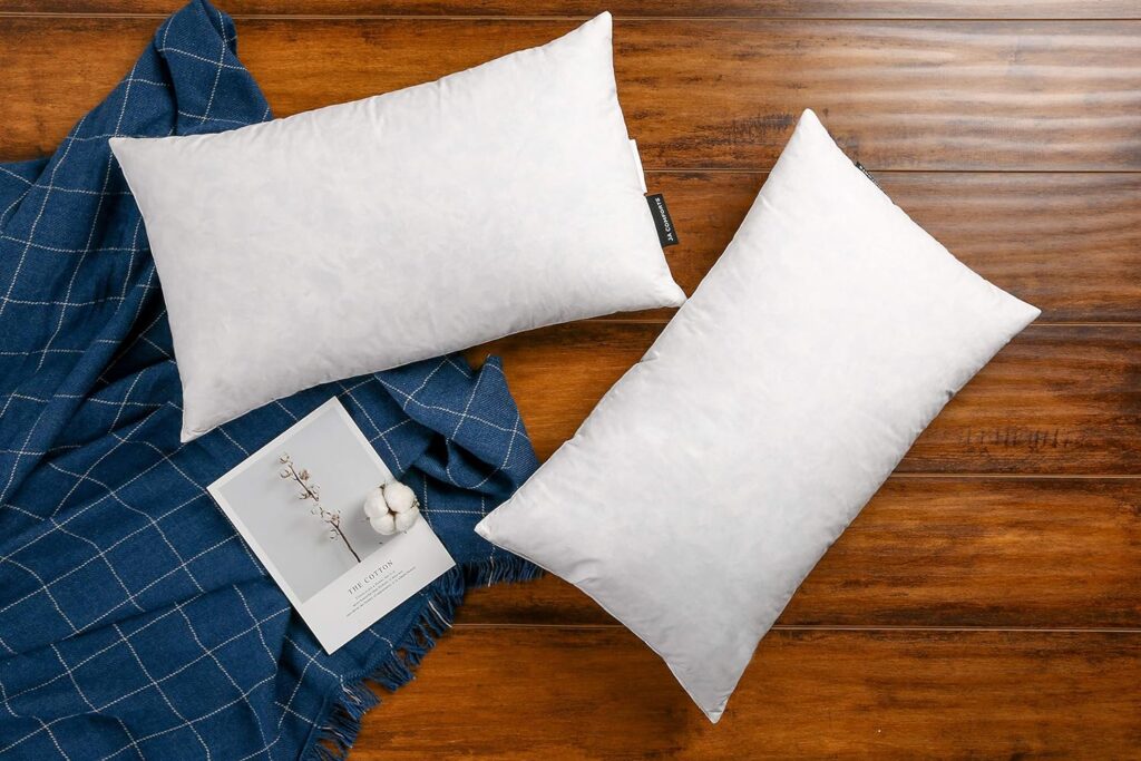 JA Comforters Premium Goose Down Feather Pillow Inserts