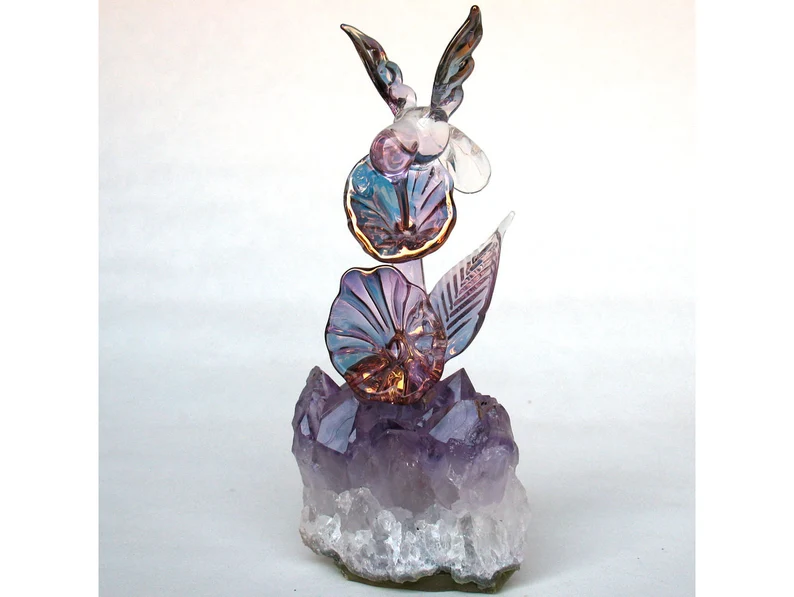 Gifts for Mother's Day—Amethyst Hand Blown Glass Figurine