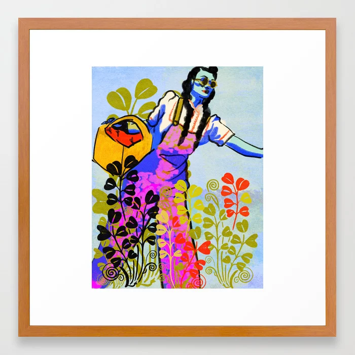 Gifts for Mother's Day—"Floral Farmer Goes Foraging" Frame Art
