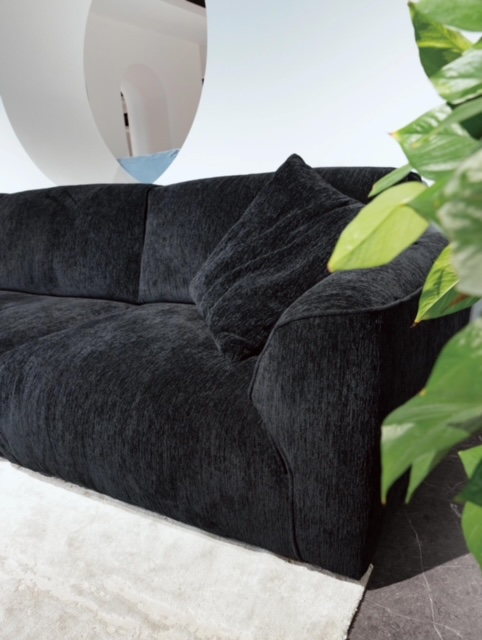 Black Chenille Sofa