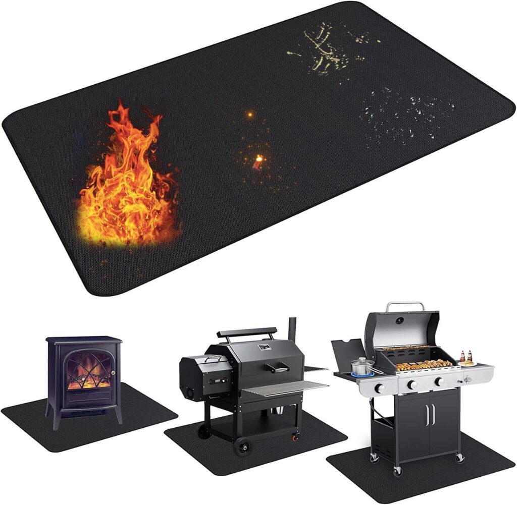 Thickened Silicon Layered Fire Pit Mat