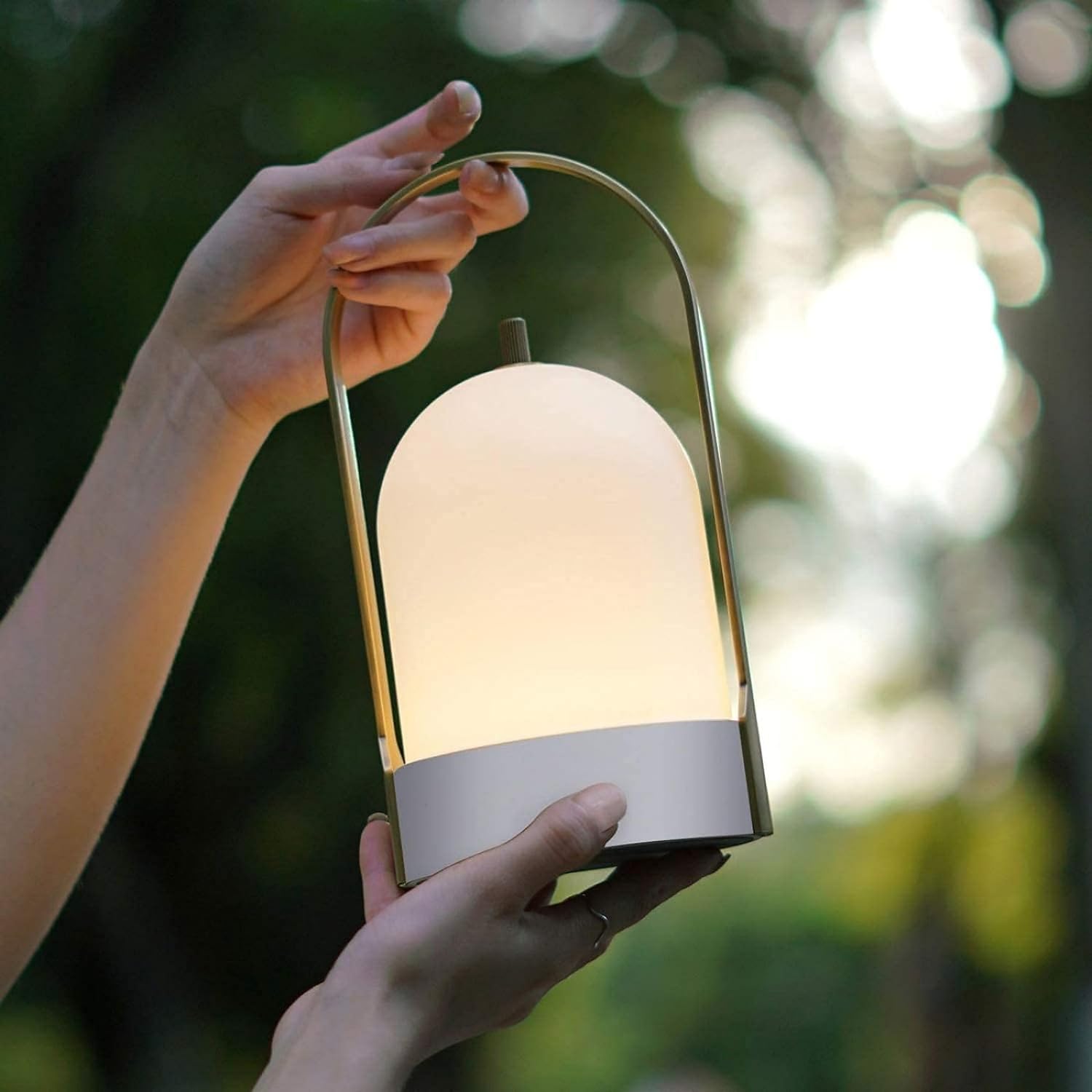 Fire Pit Lighting Ideas—Portable LED Rechargeable Lamp