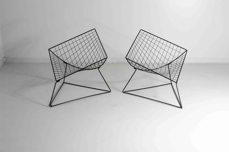 Vintage IKEA — "Oti" wire lounge chairs