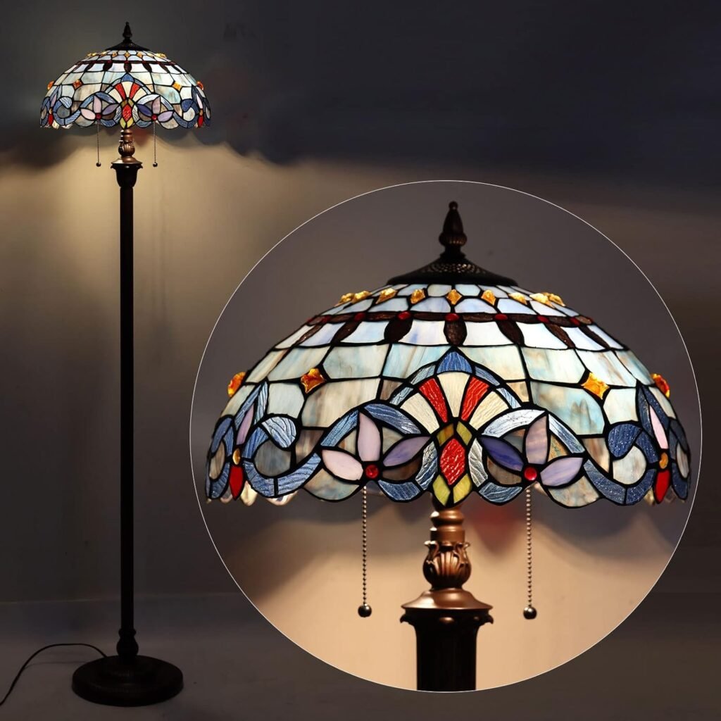 Capulina 2-Light Tiffany Floor Lamp 