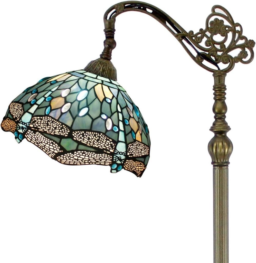 Dragonfly Arched Tiffany Floor Lamp