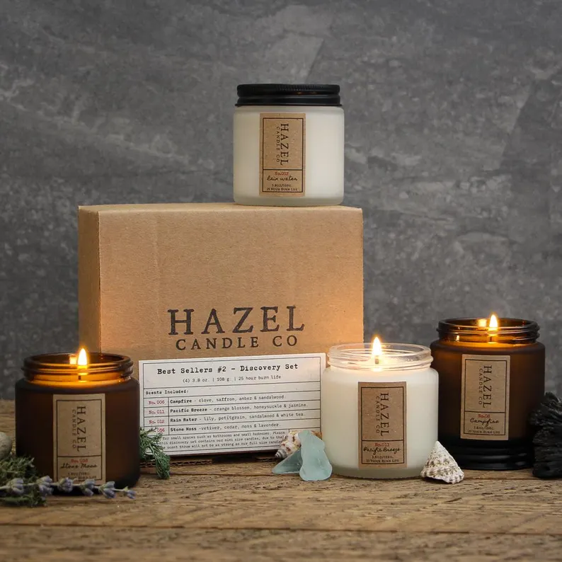 Hazel Natural Candle Gift Set