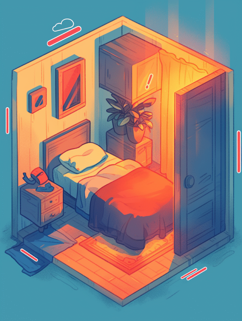 Feng Shui Bedroom Mistakes #4—Bed directly in line with the door (coffin Position)
