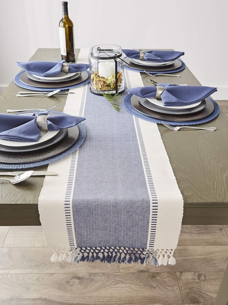 Tablescaping ideas—Dobby Stripe Woven Table Runner