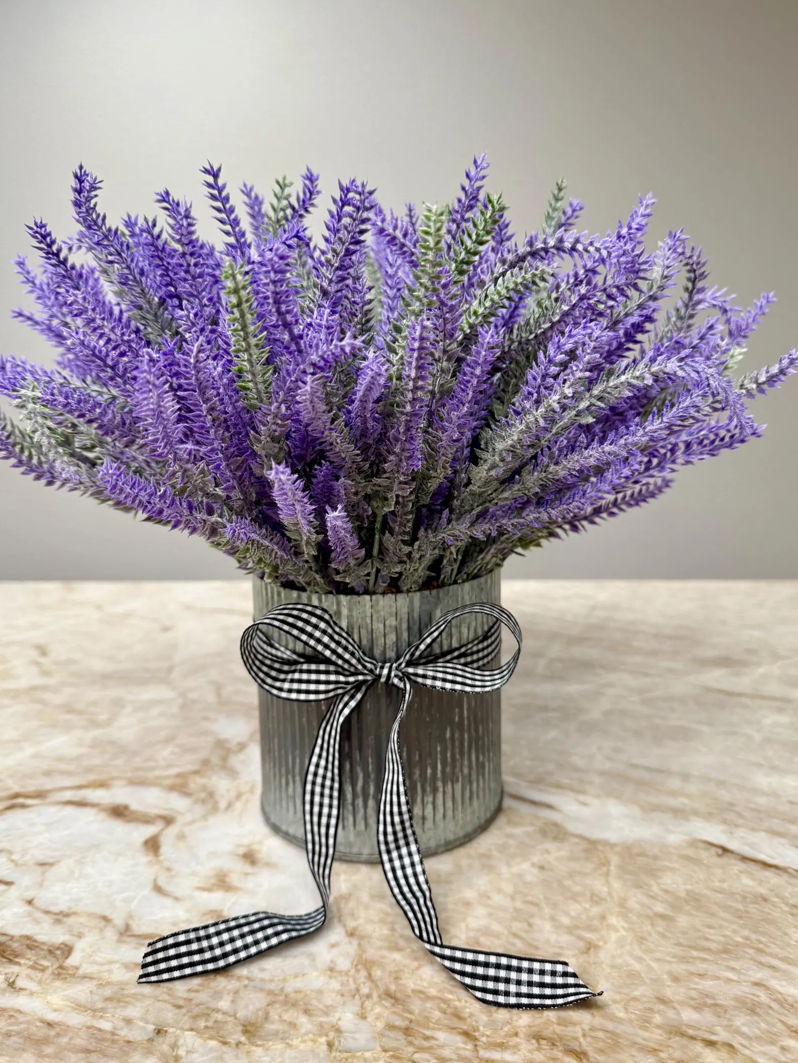 Tablescaping Ideas—Large French Country-Modern Farmhouse Lavender Centerpiece
